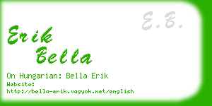 erik bella business card